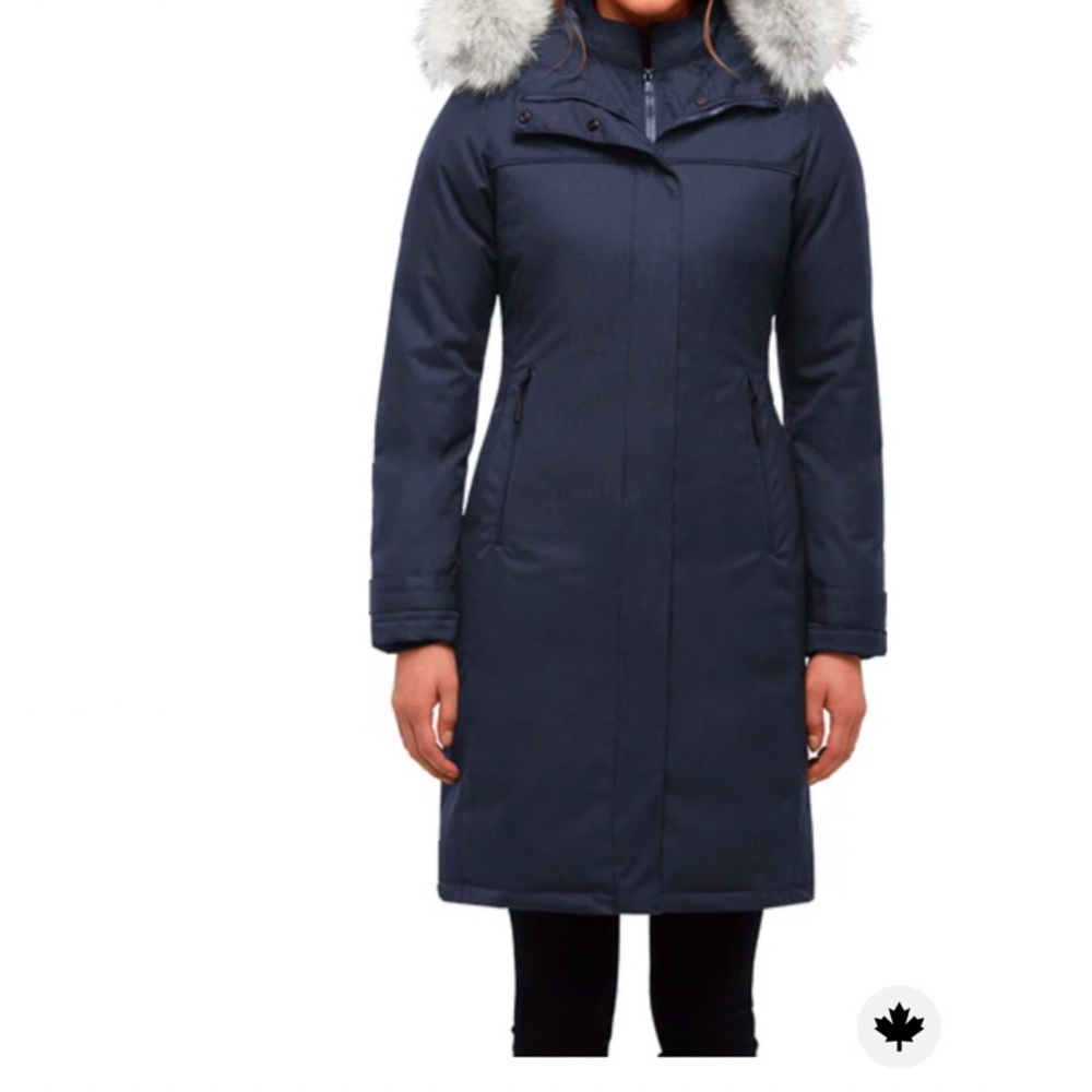 EUC Quartz & Co Women's Black Down Parka without the Fur Ruff, XL
